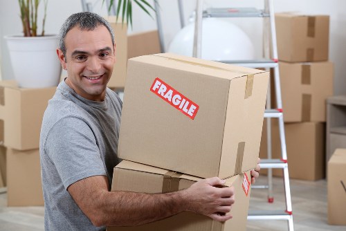 Person using an accessible removals website in Belsize Park