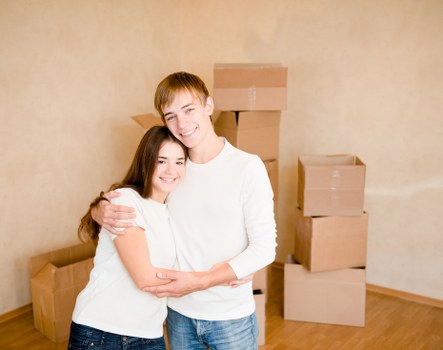 Fragile household items packed securely inside moving boxes